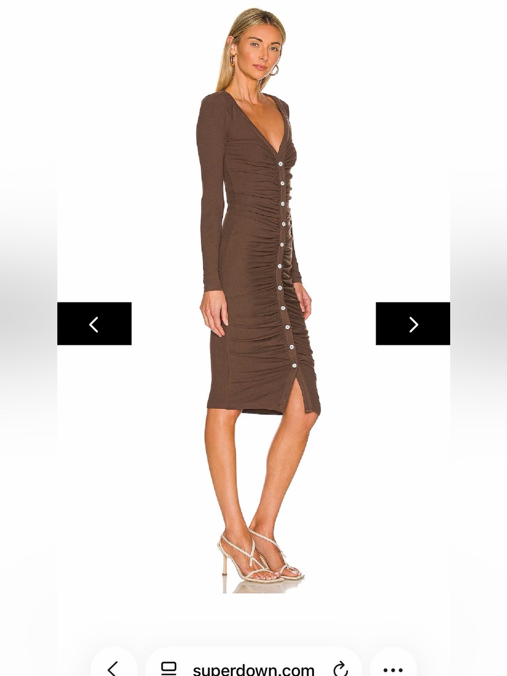 Revolve Superdown Grace Ruched Dress - Picture 2 of 9